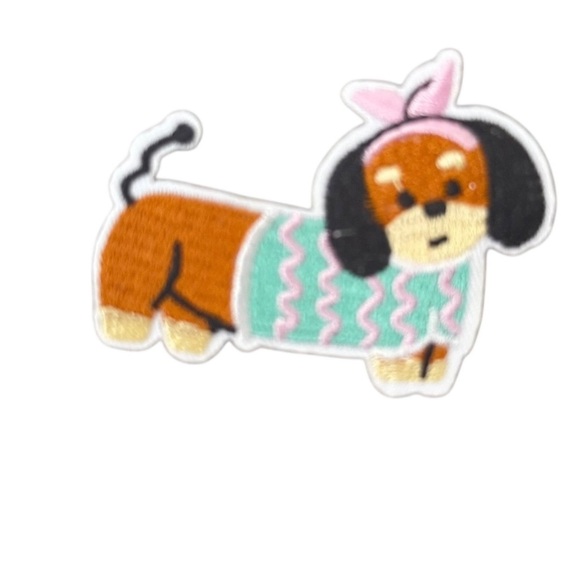 5 Cute Dachshund Dog Embroidered Patches Set - Multicolor - Picture 5 of 7